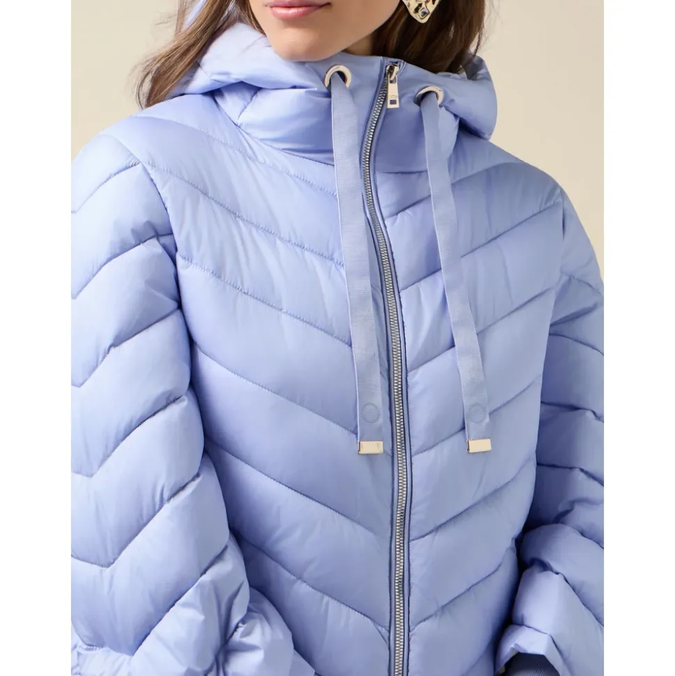 Chaqueta de plumón con capucha y puños