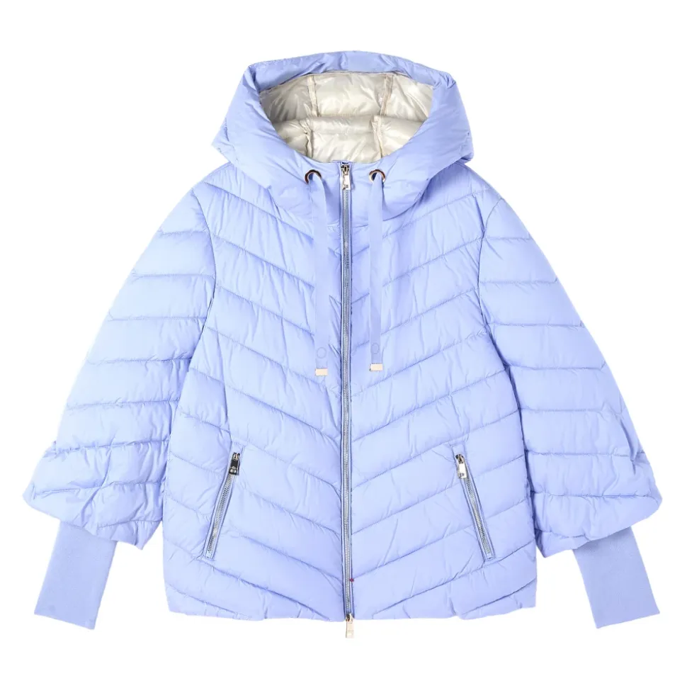Chaqueta de plumón con capucha y puños