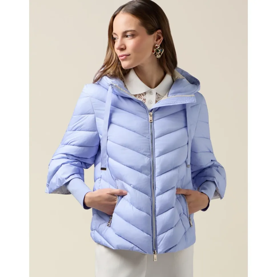 Chaqueta de plumón con capucha y puños