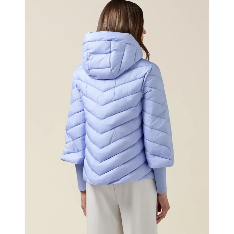 Chaqueta de plumón con capucha y puños