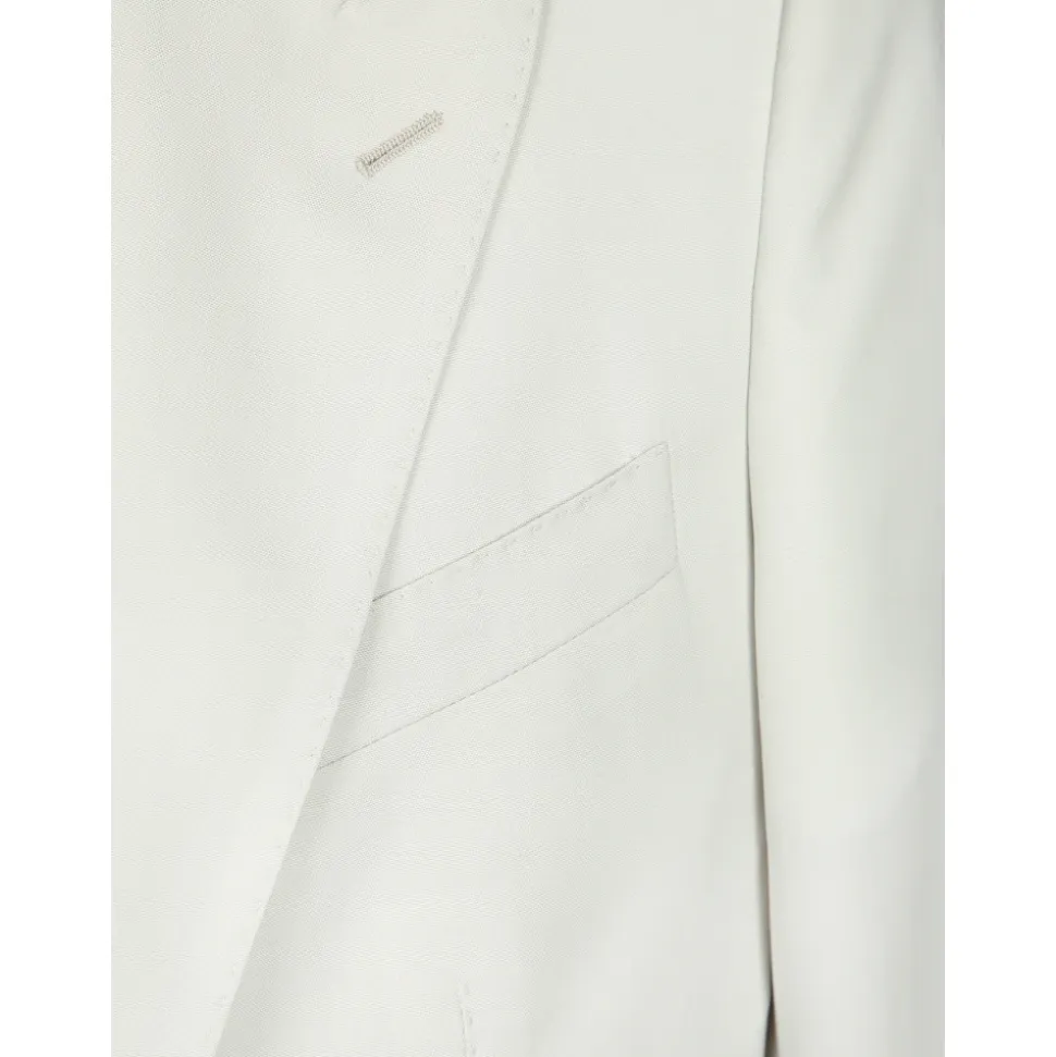 Chaqueta de Popelina de Lana Cruzada