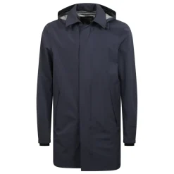 Chaqueta impermeable con capucha, cierre frontal