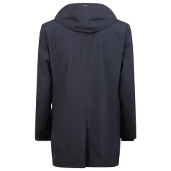 Chaqueta impermeable con capucha, cierre frontal