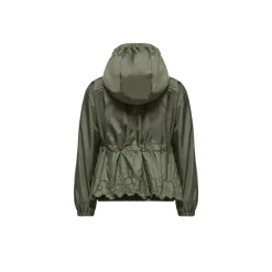 Chaqueta Impermeable con Capucha y Bordado Manolya