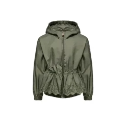 Chaqueta Impermeable con Capucha y Bordado Manolya