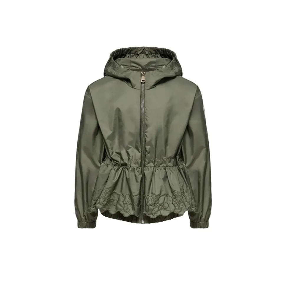 Chaqueta Impermeable con Capucha y Bordado Manolya