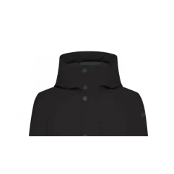 Chaqueta Parka Negra con Tejido Surflex