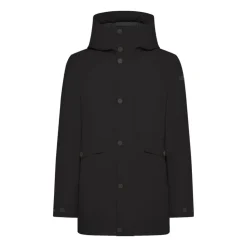 Chaqueta Parka Negra con Tejido Surflex