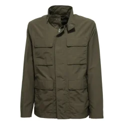 Chaqueta rompevientos verde con forro