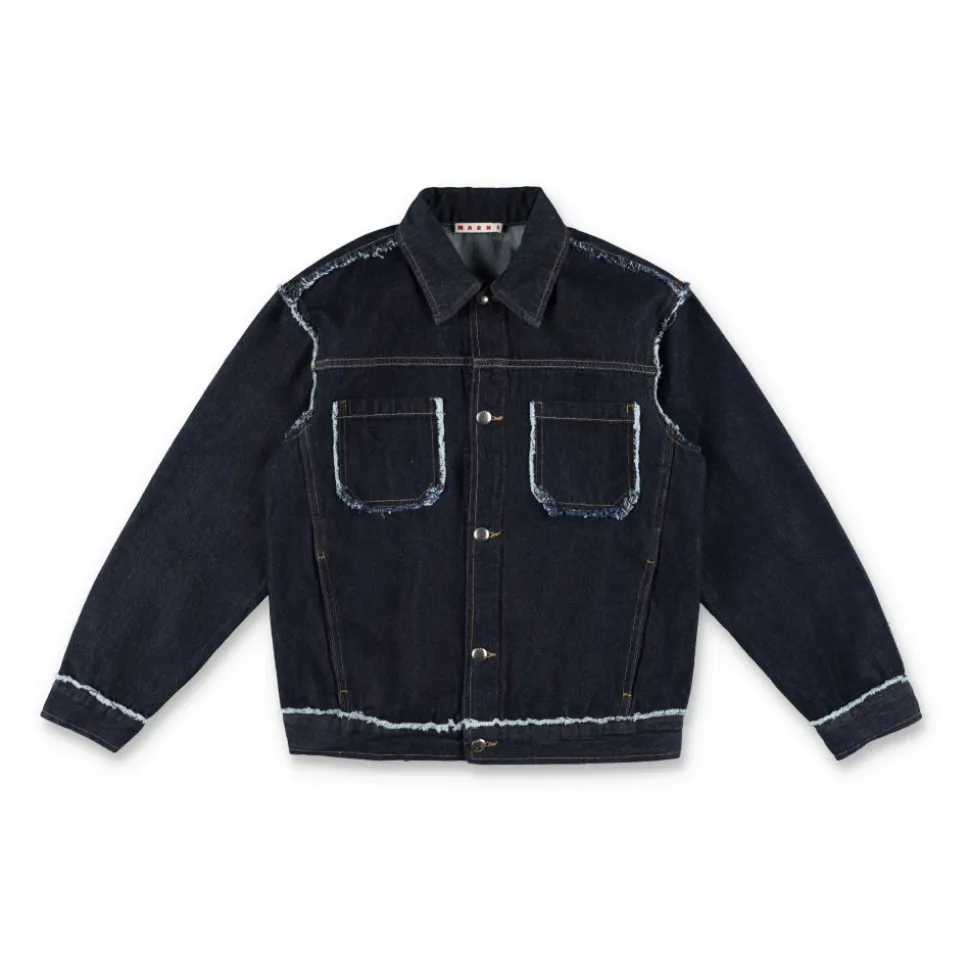 Chaqueta Vaquera con Bordes Deshilachados