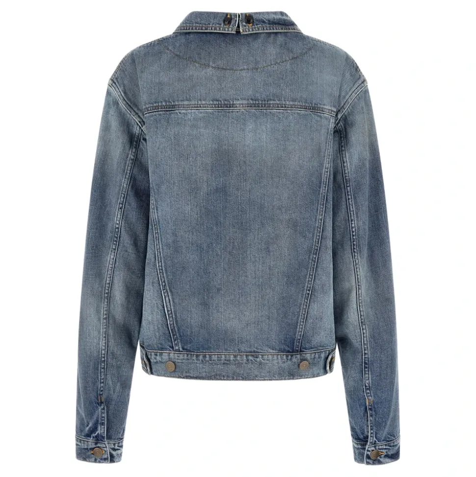 Chaqueta vaquera con cuello plegable