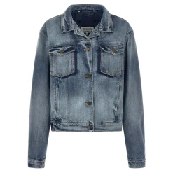 Chaqueta vaquera con cuello plegable
