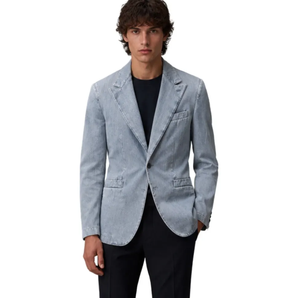 Chaqueta vaquera de un solo pecho