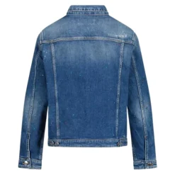 Chaqueta Vaquera Infantil con Salpicaduras de Pintura