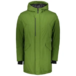 Chaqueta verde con capucha ajustable