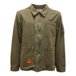 Chaqueta Vintage Estilo Militar Davis Khaki