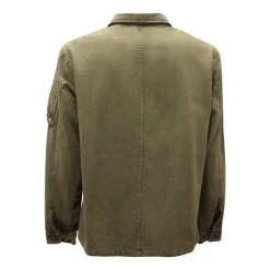 Chaqueta Vintage Estilo Militar Davis Khaki