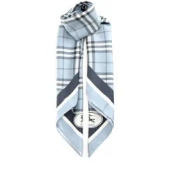 Check Knight Stamp Silk Scarf