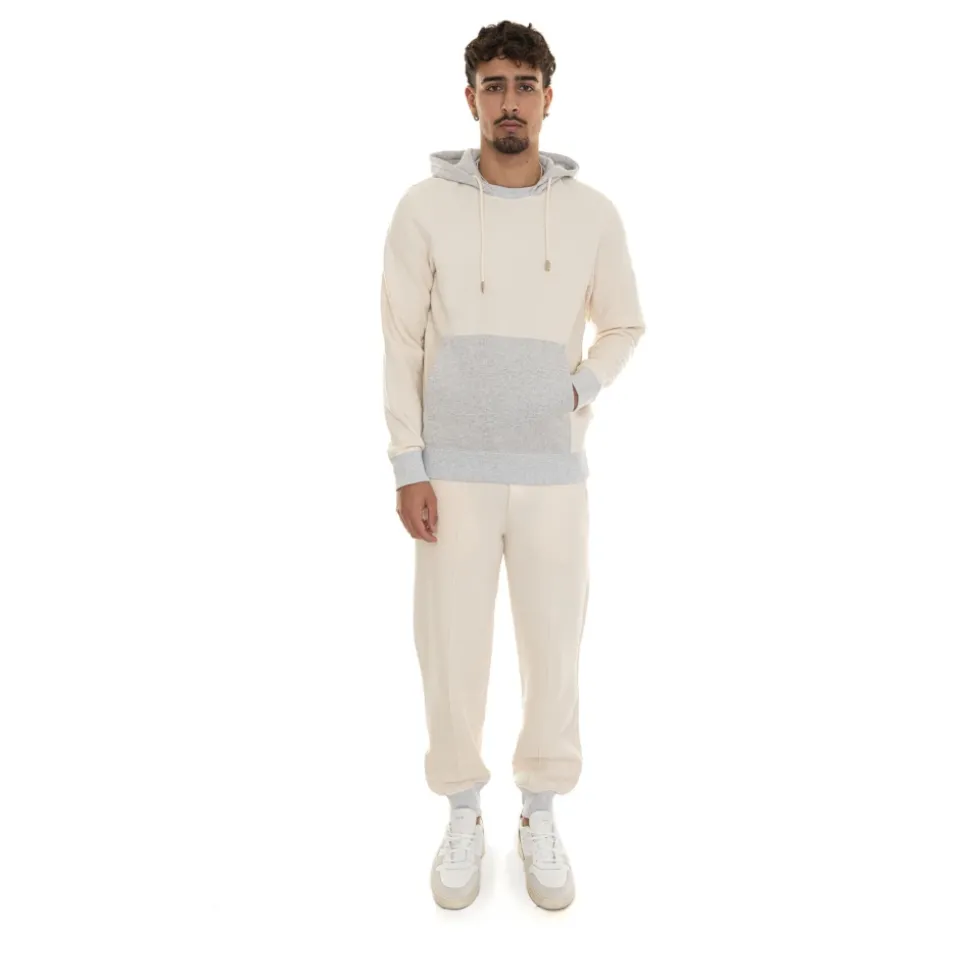 Chándal deportivo con capucha bicolor