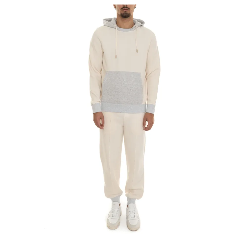 Chándal deportivo con capucha bicolor