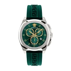 Chrono Geo Cronógrafo Reloj Verde Oro