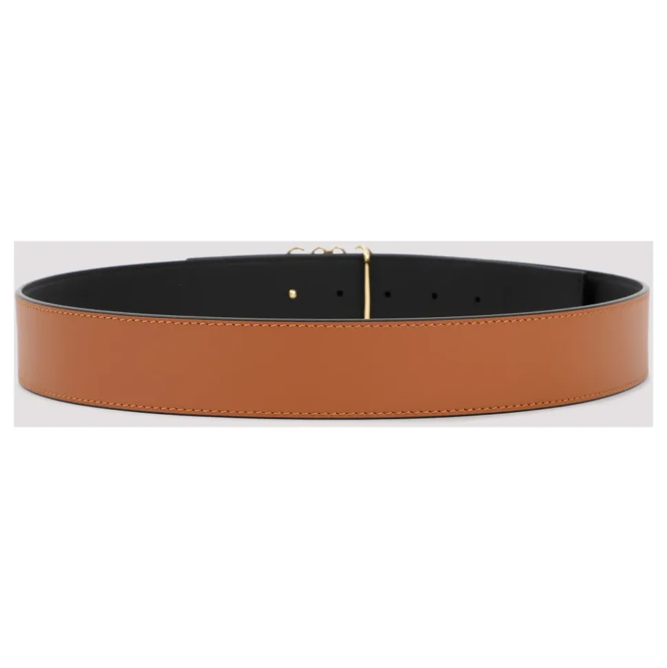 Cinturón Anagrama Reversible en Tan Black Gold
