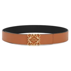 Cinturón Anagrama Reversible en Tan Black Gold