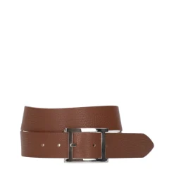 Cinturón de Cuero Reversible con Hebilla Ajustable
