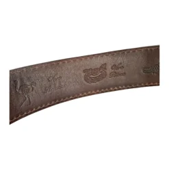 Cinturón de Parche de Cuero Exótico Hecho a Mano