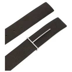 Cinturón Slim T Reversible de Cuero Graneado