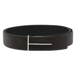 Cinturón Slim T Reversible de Cuero Graneado