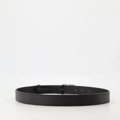 Cinturón VLogo de Cuero Negro