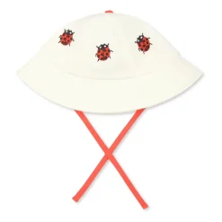 Cloche de Algodón Marfil con Bordado de Mariquitas