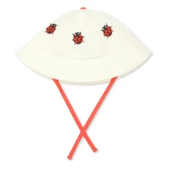 Cloche de Algodón Marfil con Bordado de Mariquitas