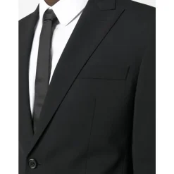 Clásico Traje de Lana Nero