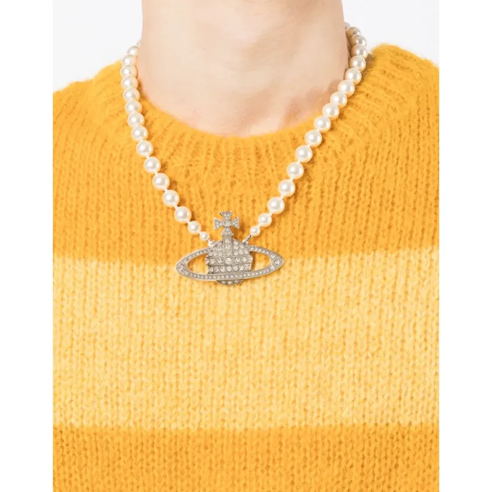 Collar Bas Relief de Perlas para Hombre