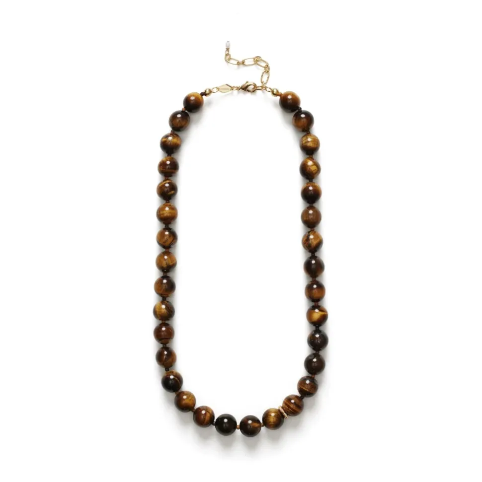 Collar de bola ojo de tigre