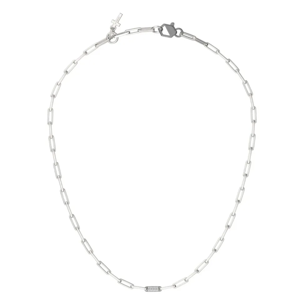 Collar de cadena con eslabones alargados