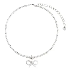 Collar de Tenis con Lazo de Cristal