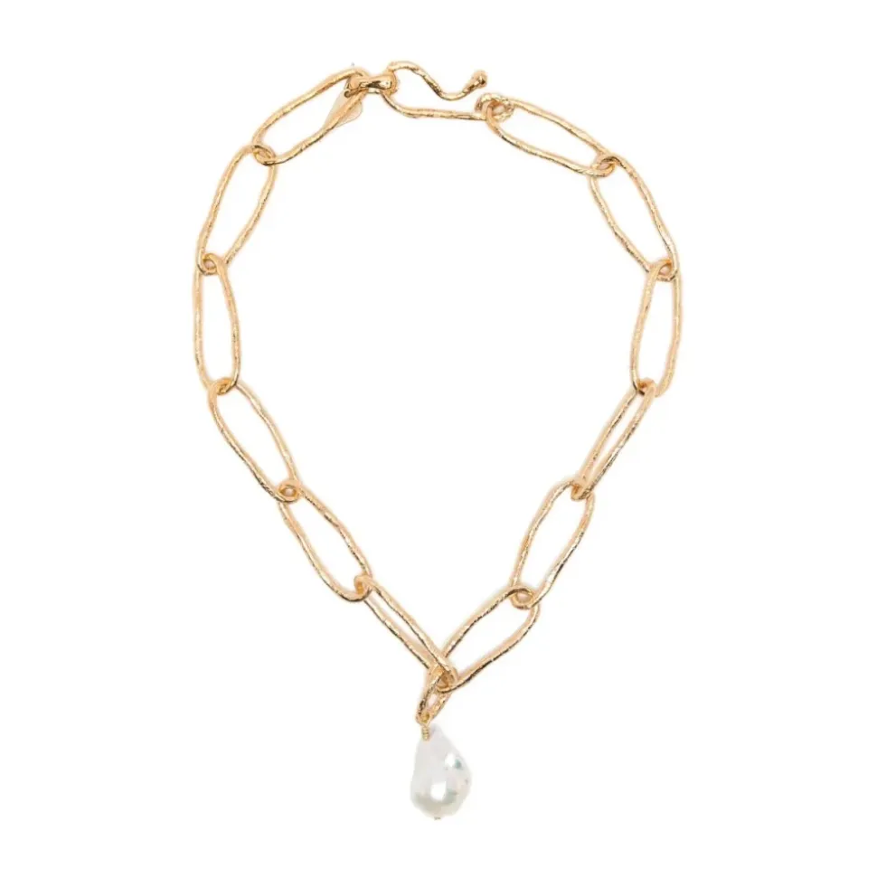 Collar Escultural con Detalle de Perla