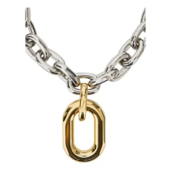 Collar Gris con Detalle de Bijoux