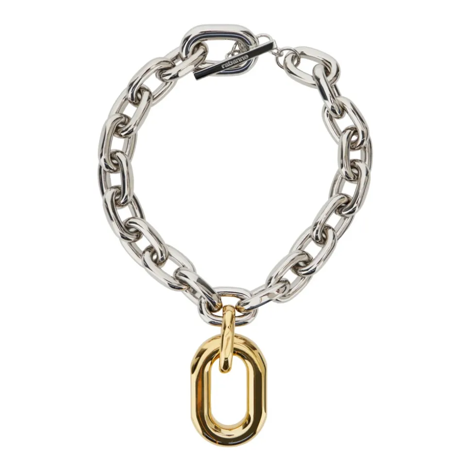 Collar Gris con Detalle de Bijoux