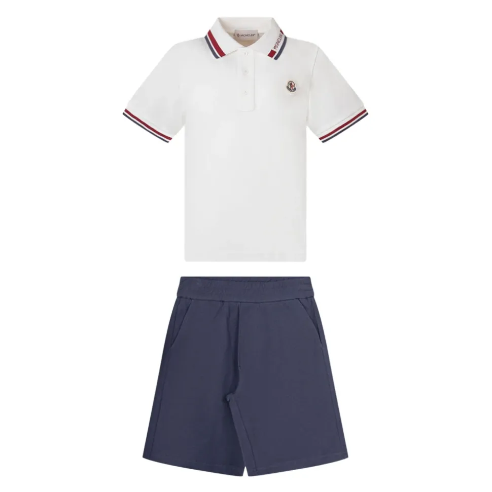 Conjunto de Camiseta Polo y Pantalones Cortos de Mezcla de Algodón