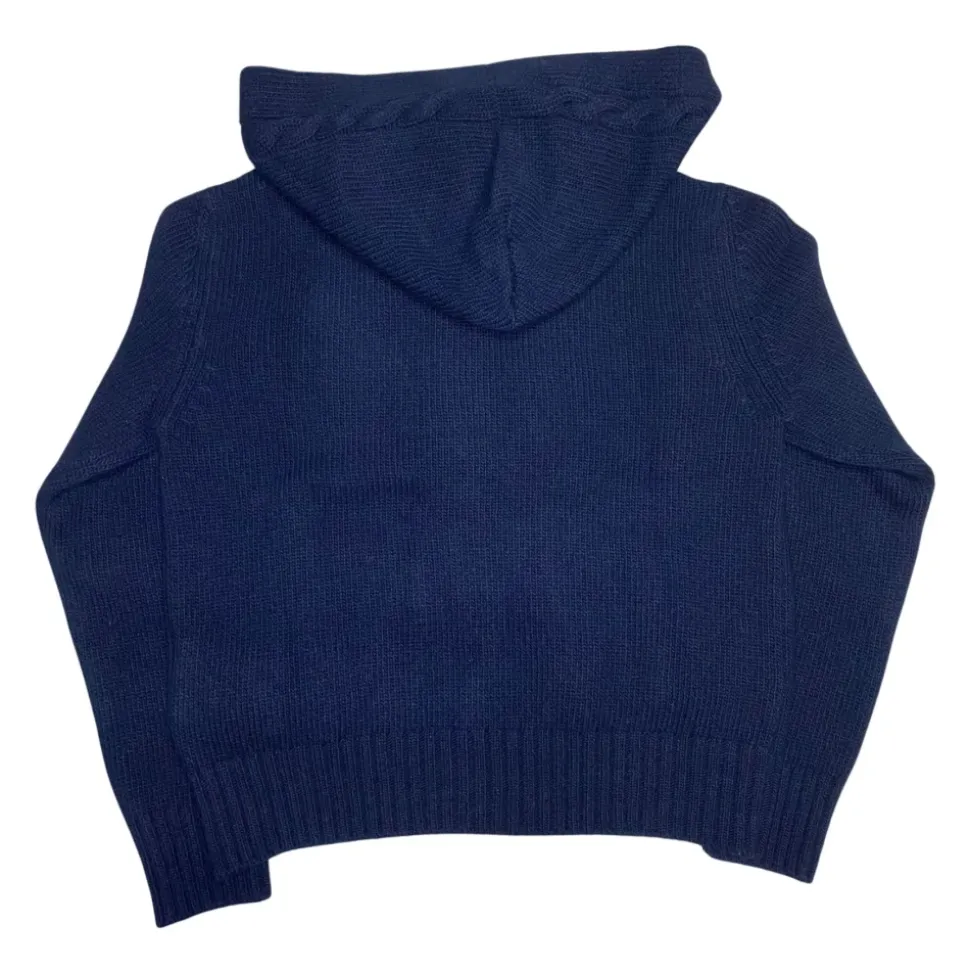 Cárdigan Niños Azul Tejido Capucha