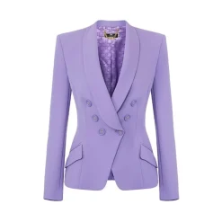 Crêpe Double-Breasted Jacket