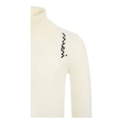 Cuello alto con bordado en zigzag