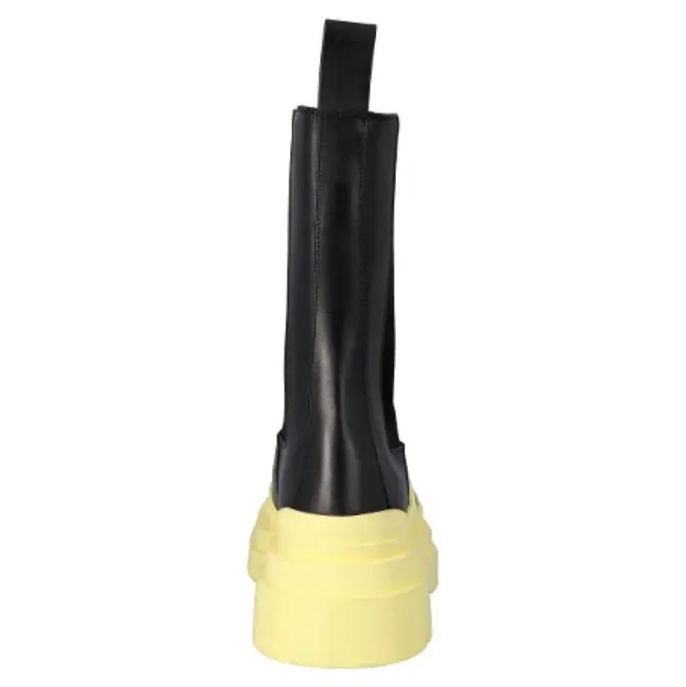 Cuero botas-y-botines
