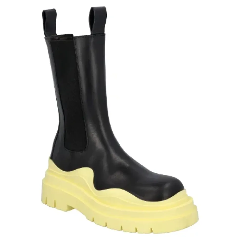 Cuero botas-y-botines