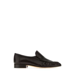 DARK BROWN LEATHER TWO LOAFERS