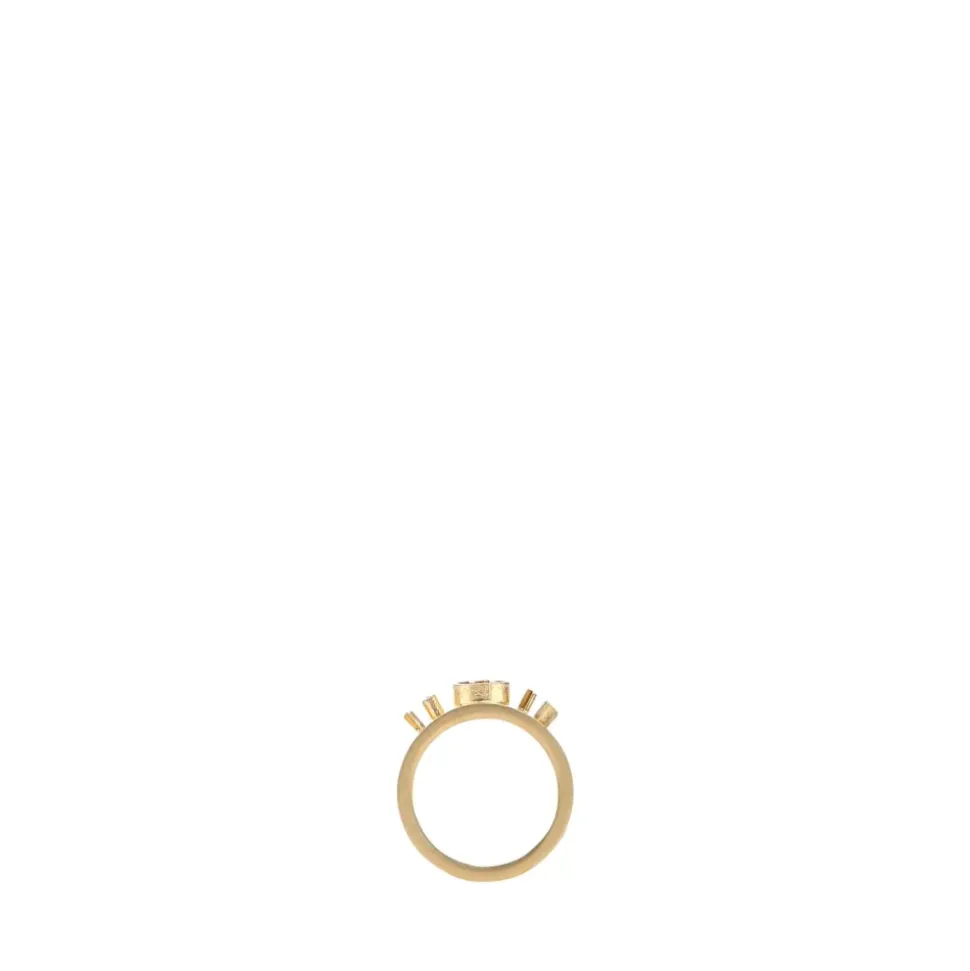 Elegante Anillo Dorado de Plata 925